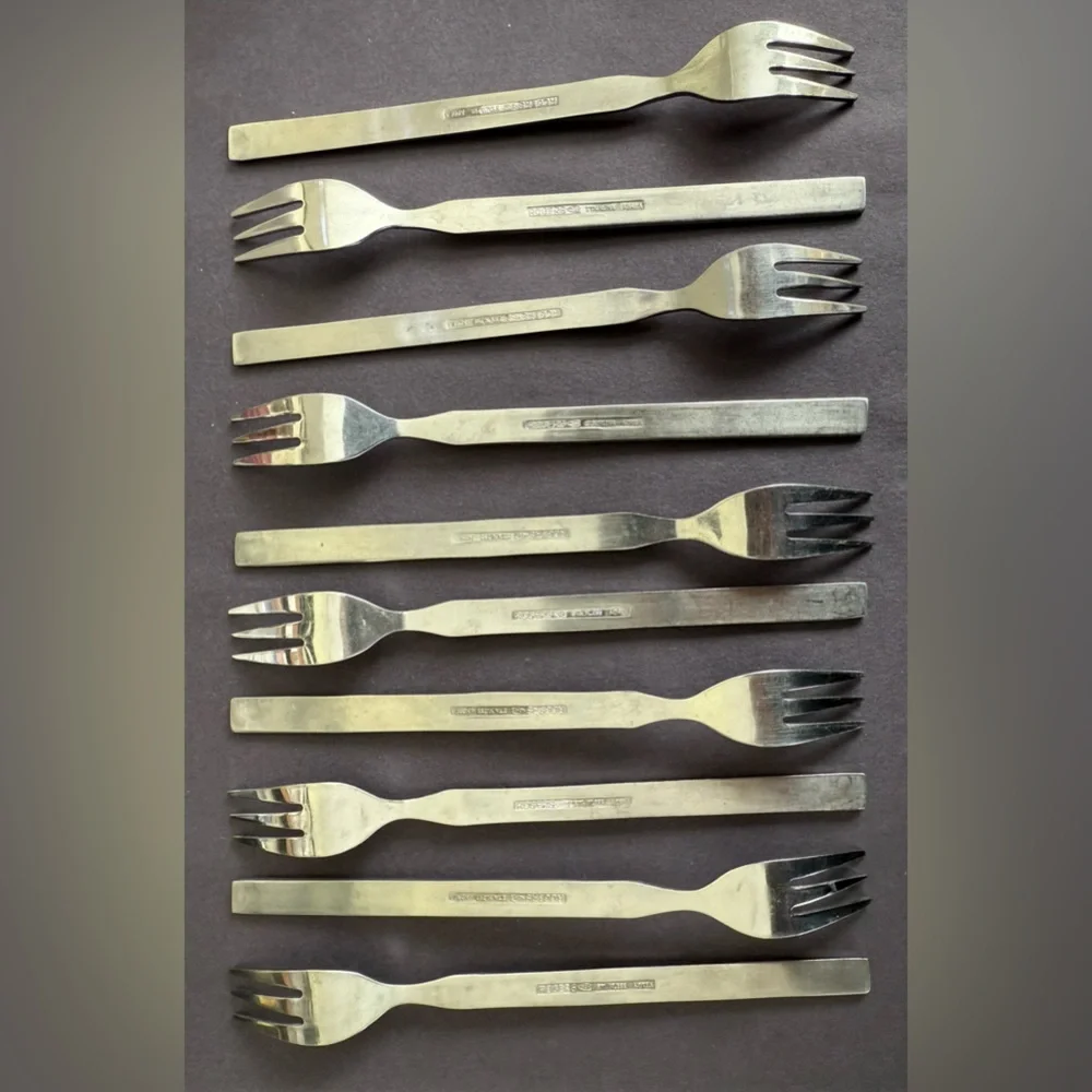 ROGERS Bambu‎ Stainless Cocktail/Seafood Forks Flatware Silverware Lot of 10